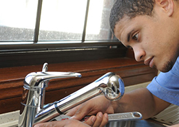 John is doing a kitchen faucet upgrade